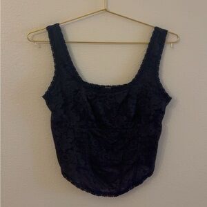 Black Lace Corset Top